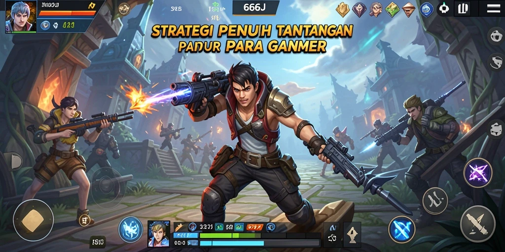 Tampilan gameplay menarik dalam 666J dengan strategi yang menegangkan.