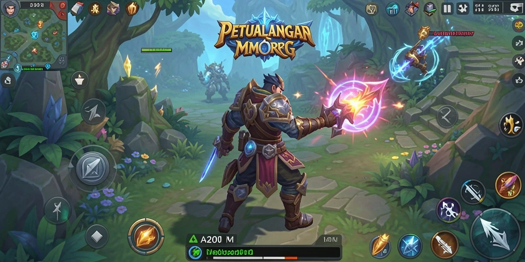 Tampilan gameplay A200M yang memukau dalam dunia MMORPG.