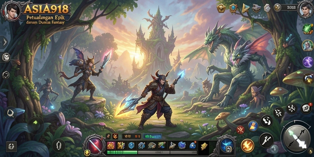 Screenshot gameplay ASIA918 menampilkan aksi seru di dunia RPG.