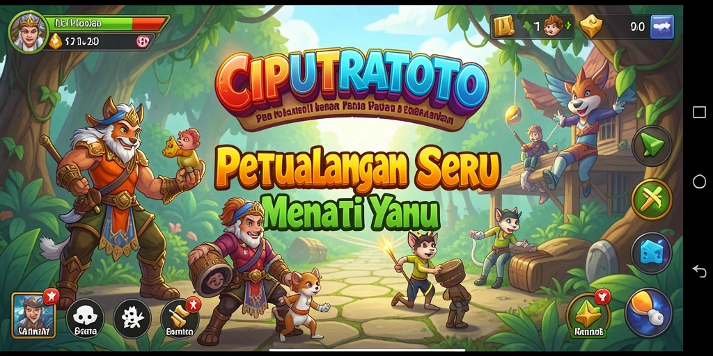 Screenshot gameplay menunjukkan aksi petualangan luar biasa dari CIPUTRATOTO.