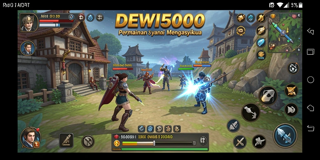 Tampilan gameplay DEWI5000 yang menampilkan strategi mendalam.