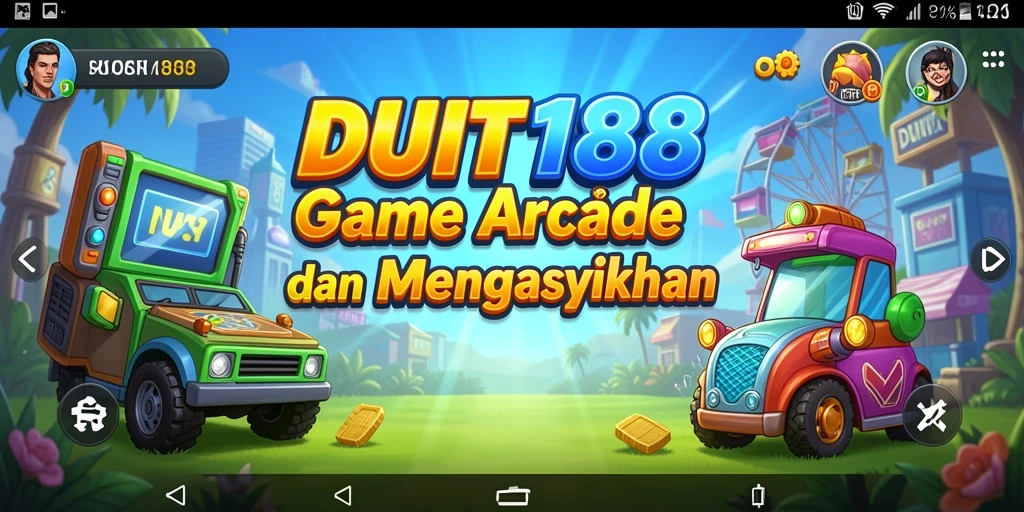Screenshot utama DUIT188 menunjukkan keseruan gameplay Arcade yang menantang.