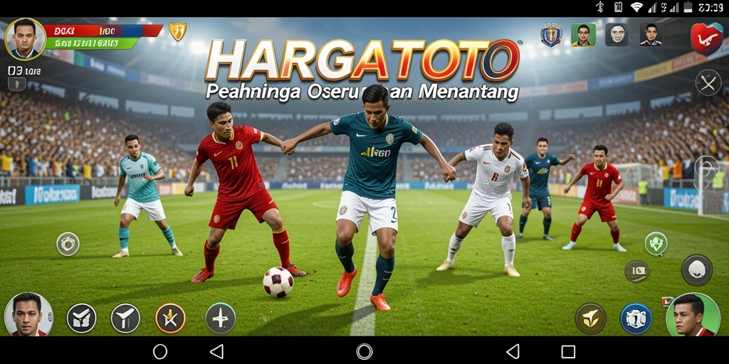 Screenshot gameplay HARGATOTO menampilkan aksi olahraga seru.