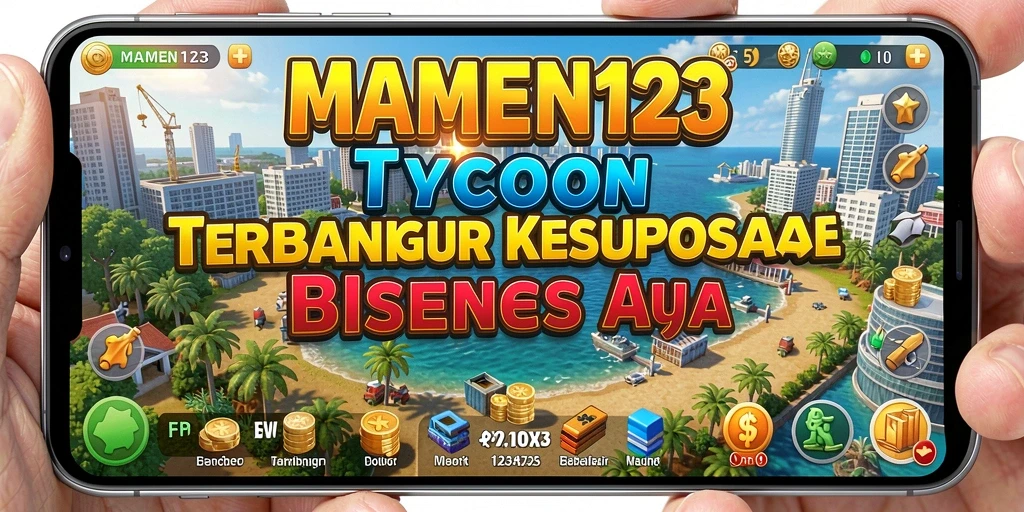 Screenshot dari gameplay MAMEN123 menampilkan pengelolaan bisnis yang seru.