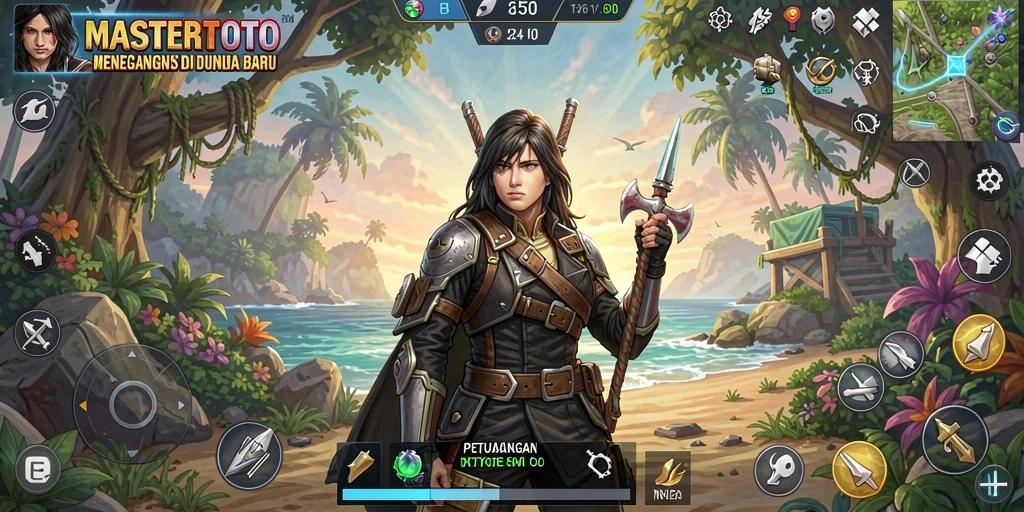 Screenshot MASTERTOTO menampilkan gameplay petualangan yang mendebarkan.