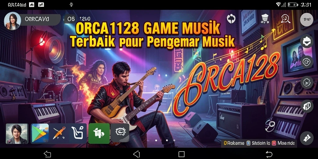 Tampilan gameplay menarik di <strong>ORCA128</strong> memperlihatkan pengalaman bermain musik yang interaktif.