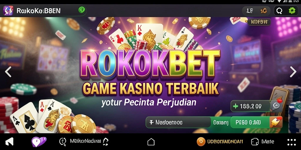 Tampilan gameplay ROKOKBET yang mengasyikkan dengan berbagai permainan kasino.