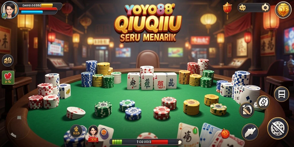 Screenshot utama YOYO88 menampilkan gameplay QiuQiu yang seru.